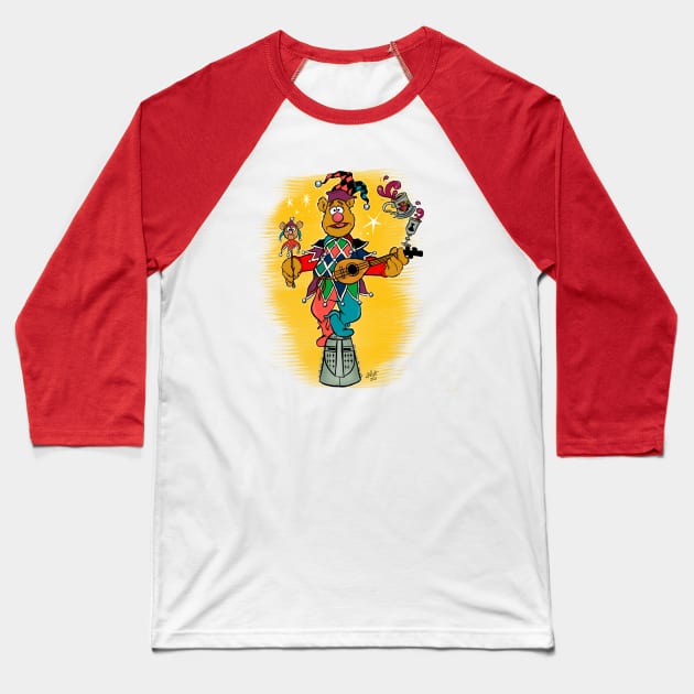 Fozzie Bear - Court Jester Baseball T-Shirt by UzzyWorks